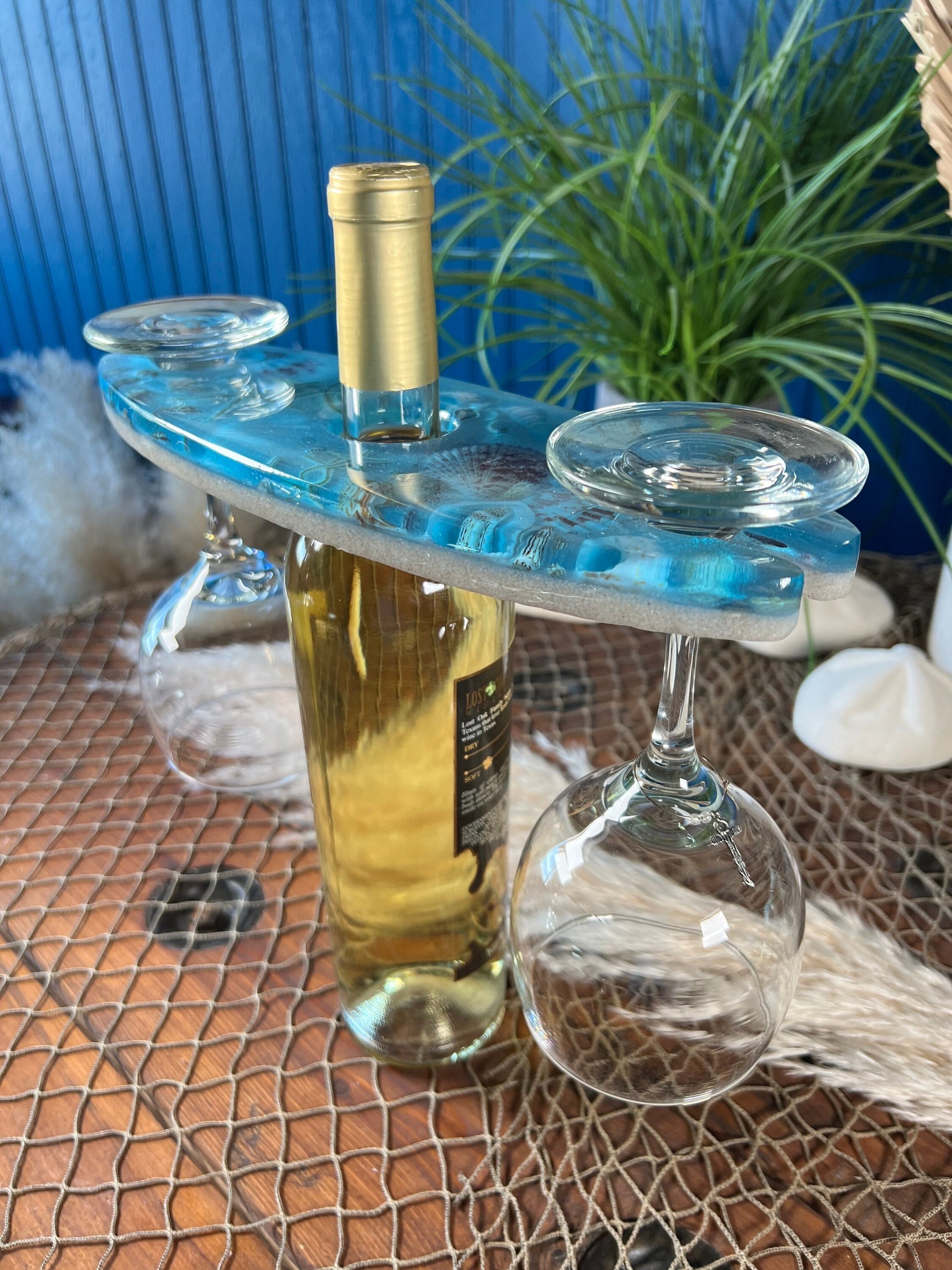 Sea Scape Ocean Shells Wine Caddy