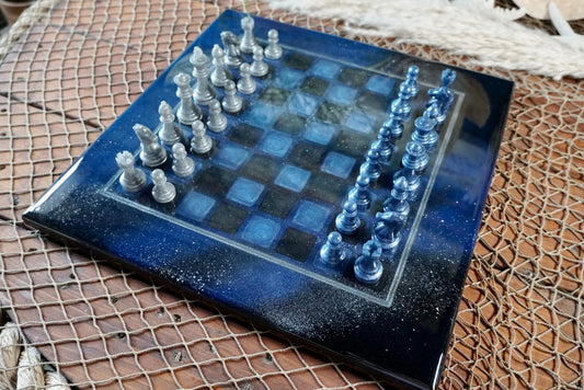 Chess set with Galaxy theme board