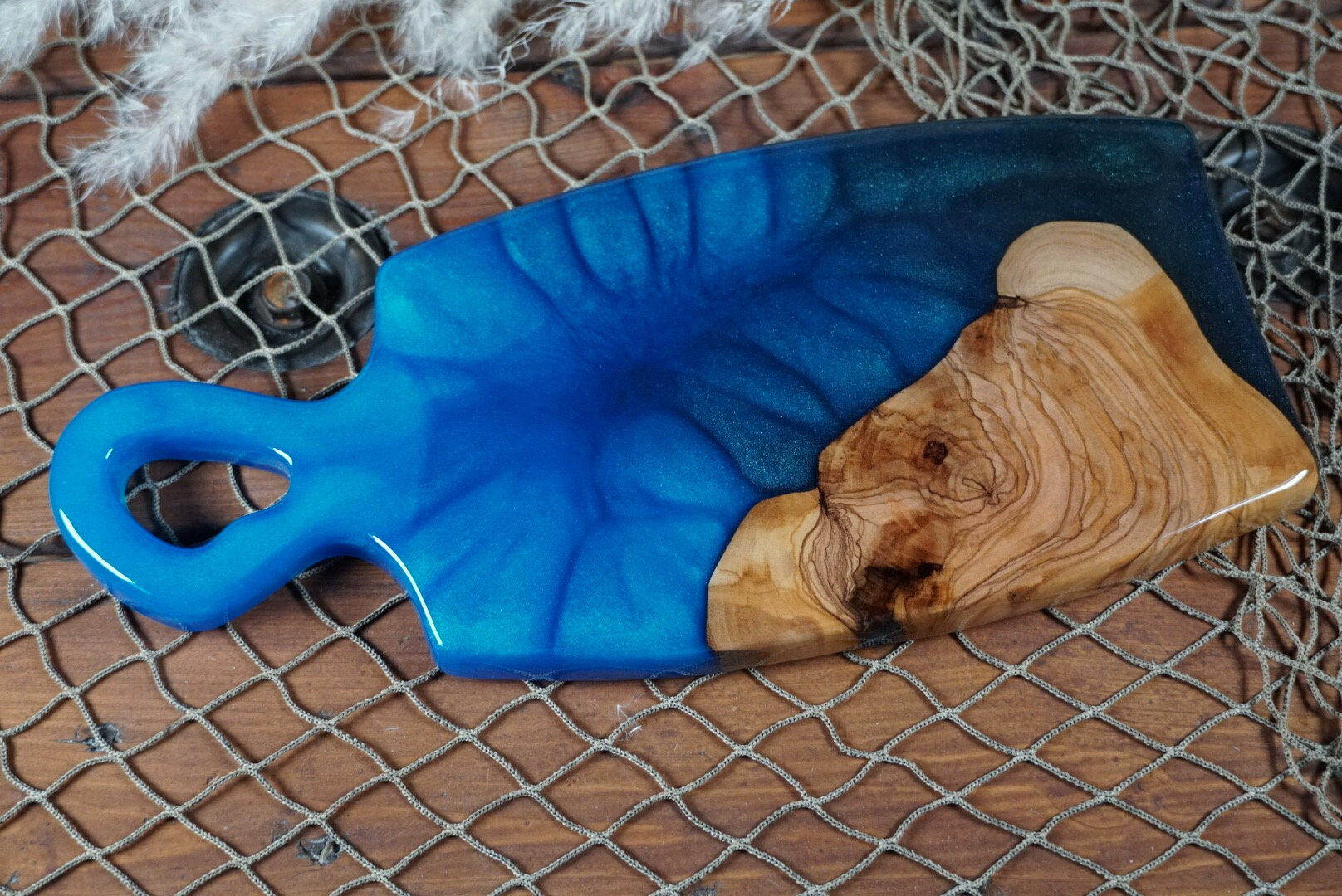 Blue Mini Charcuterie Board, Serving Board, Cheese Board