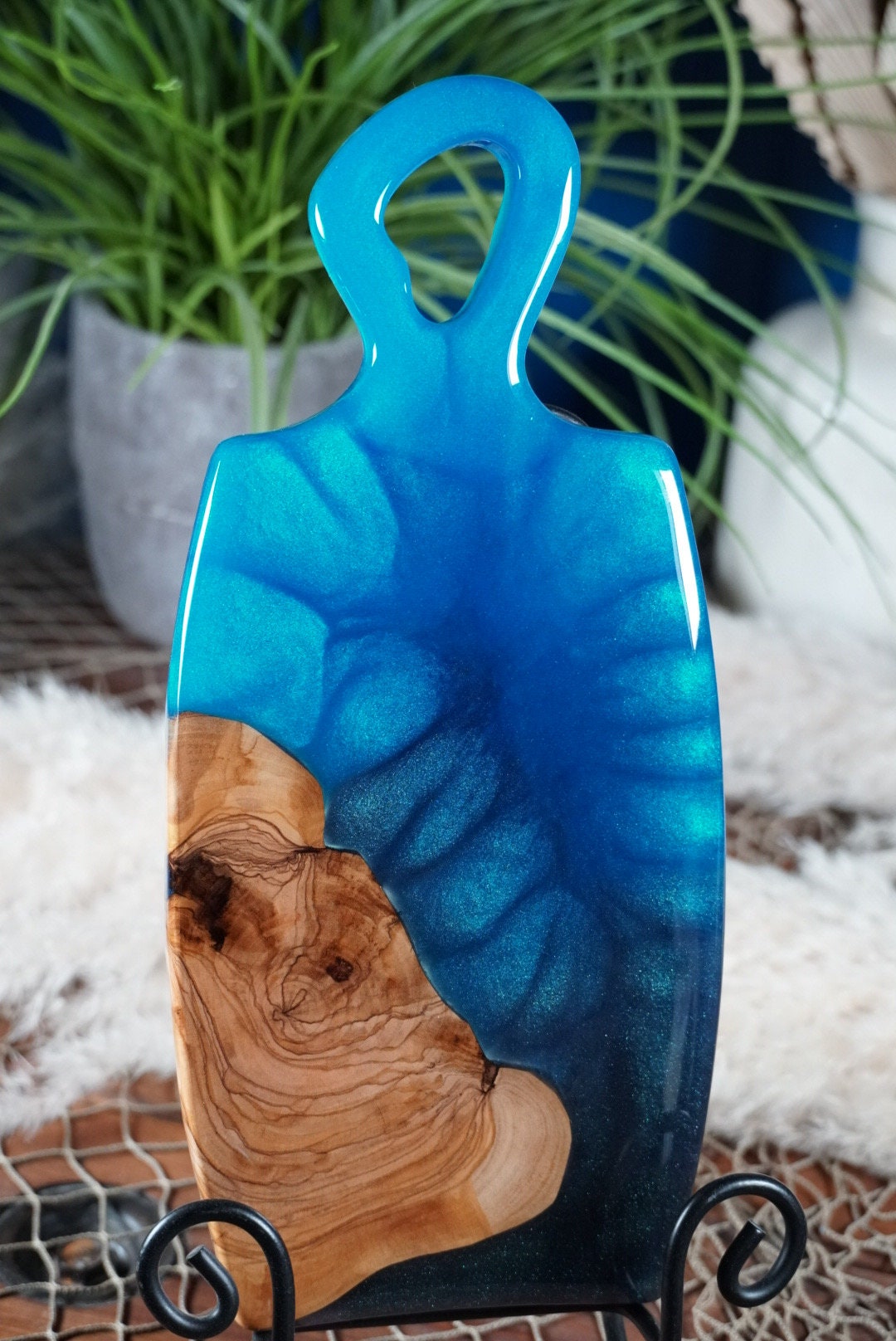 Blue Mini Charcuterie Board, Serving Board, Cheese Board