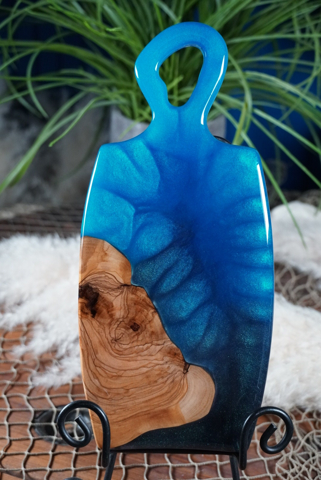 Blue Mini Charcuterie Board, Serving Board, Cheese Board