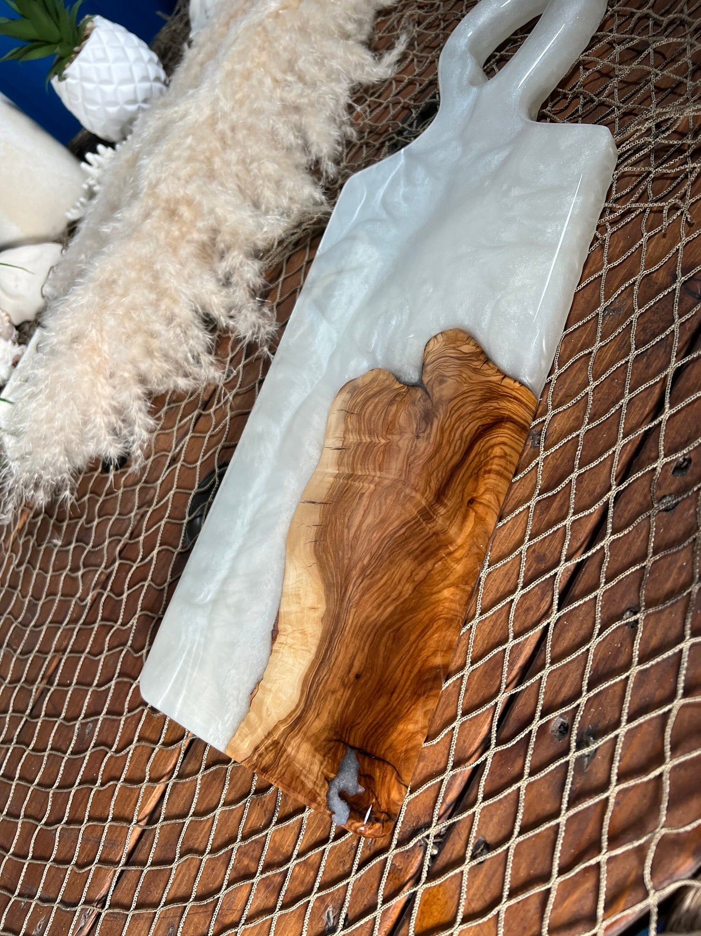 Pearl White Charcuterie Board, Serving Board