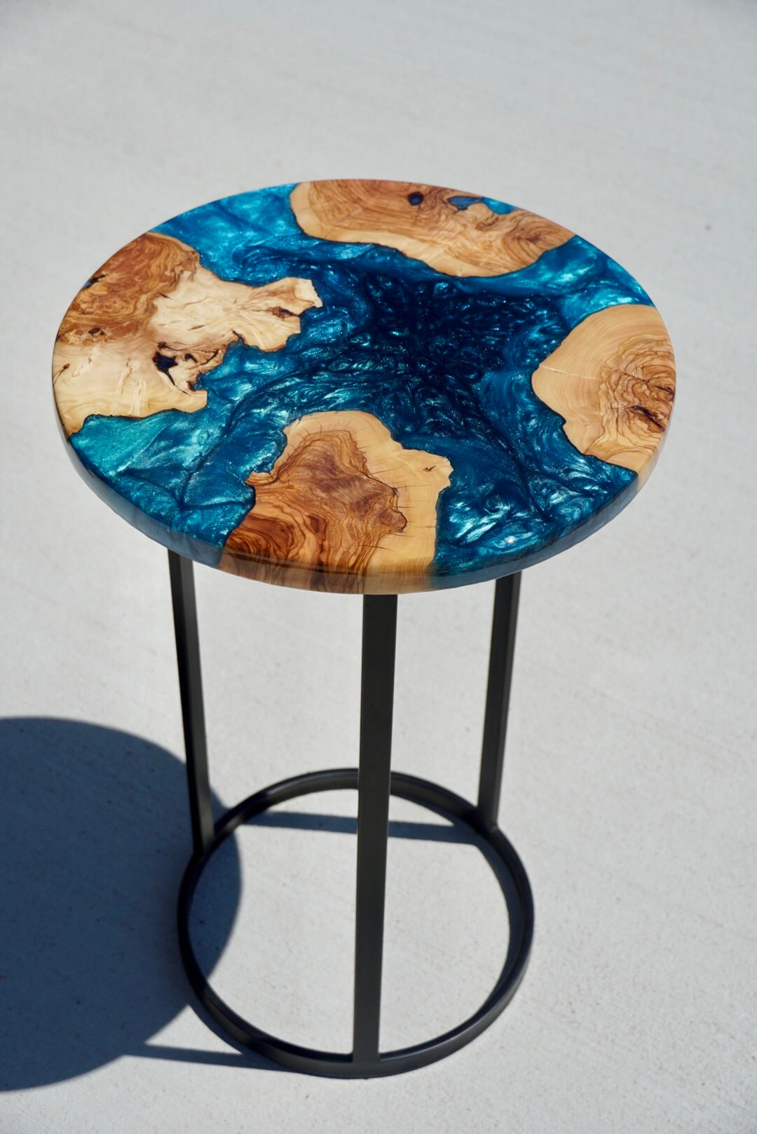 Deep Blue Accent Table, Side Table, End Table