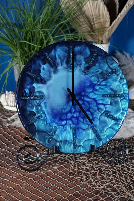 Shades of Blue 12” Clock