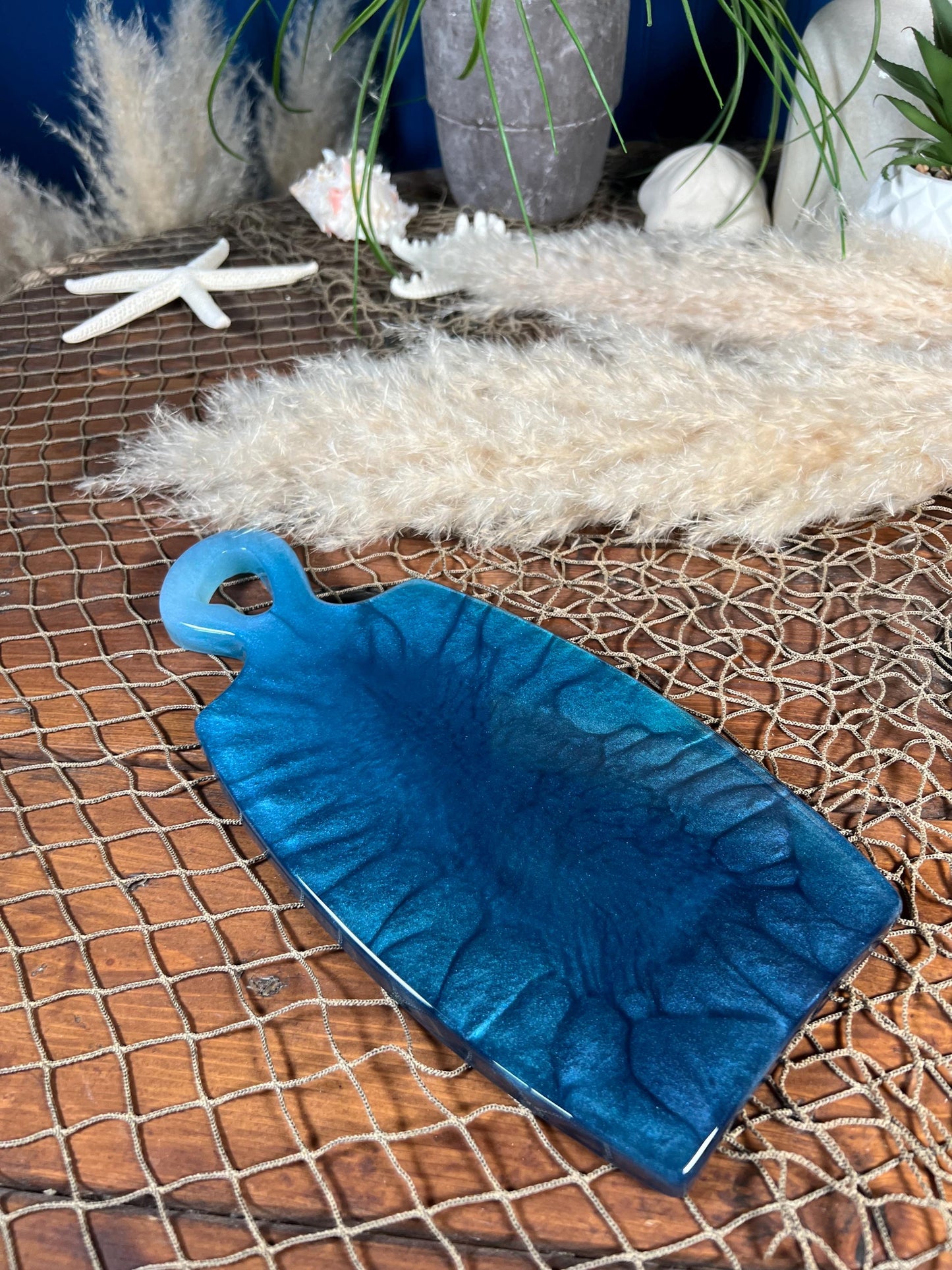 Blue Mini Charcuterie Board, Serving Board, Cheese Board