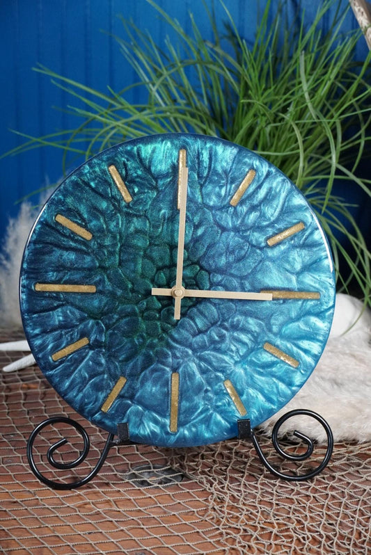 Blue / Green Colorshifting 12” Clock Designer Clock