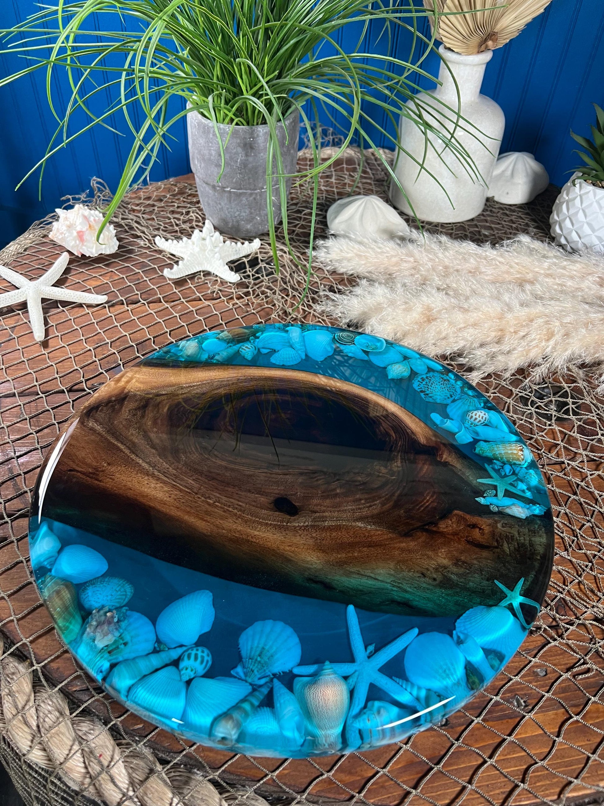 Ocean Seascape Lazy Susan / Turntable / Centerpiece