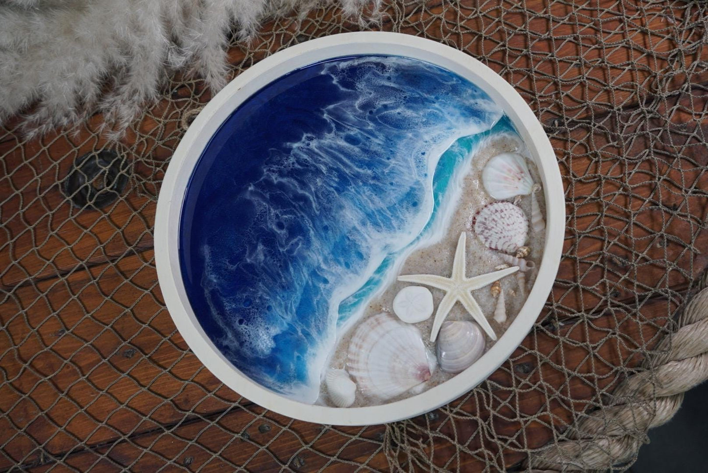 Ocean Waves And Sea Shell Seascape Wall Art