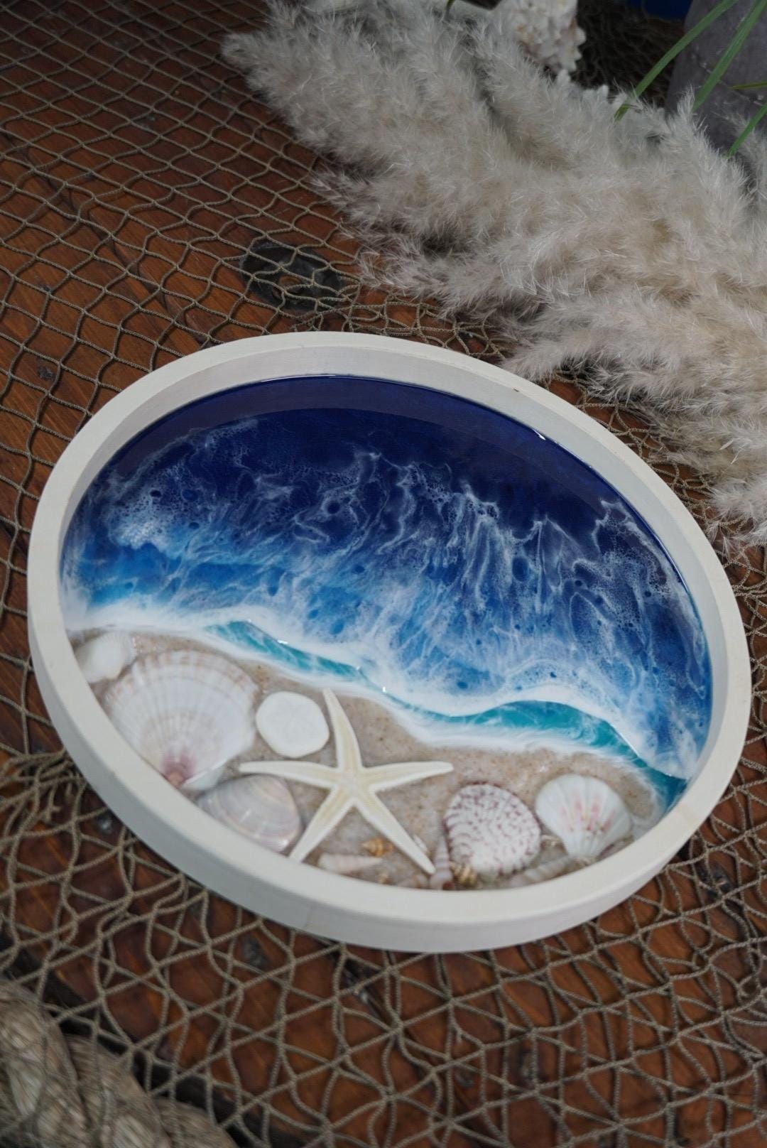 Ocean Waves And Sea Shell Seascape Wall Art