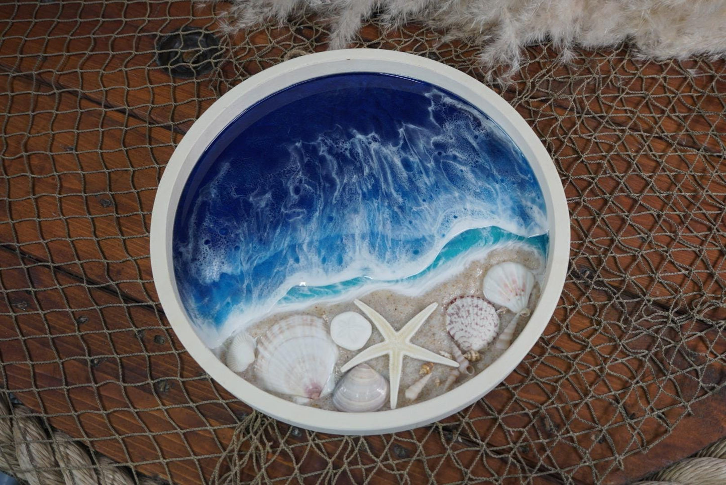 Ocean Waves And Sea Shell Seascape Wall Art