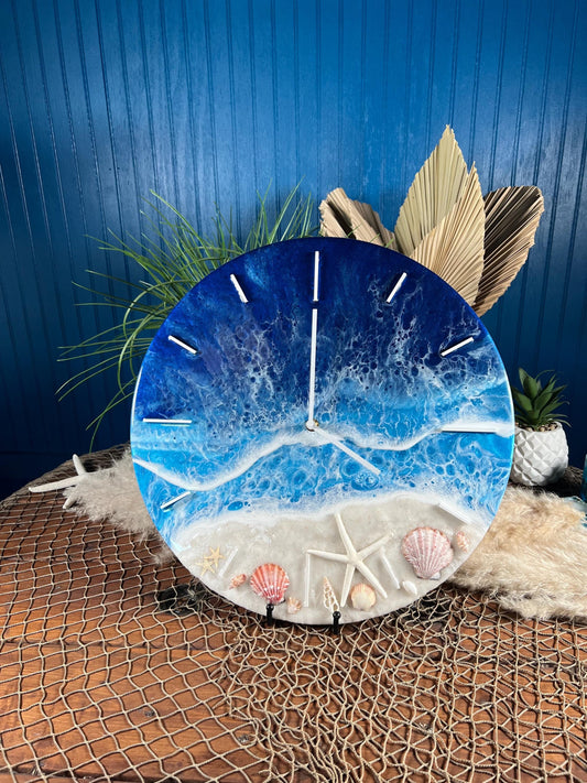 Sea Scape Ocean Waves Clock