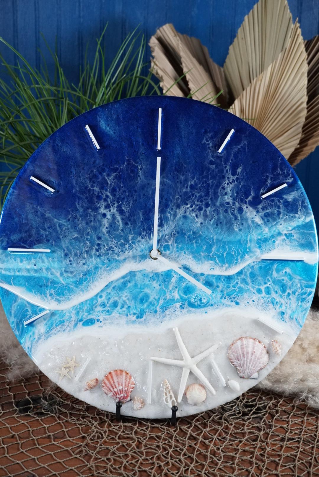 Sea Scape Ocean Waves Clock