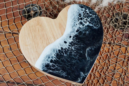 Ocean Waves Heart Charcuterie boards | Serving Trays | Serving Set