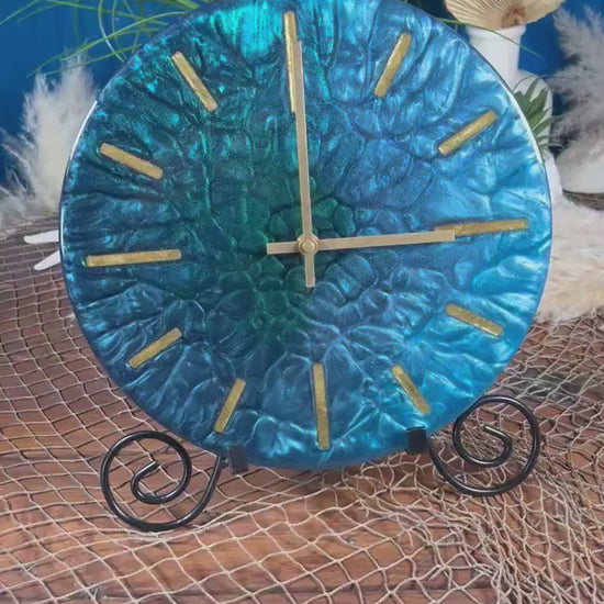 Blue / Green Colorshifting 12” Clock Designer Clock