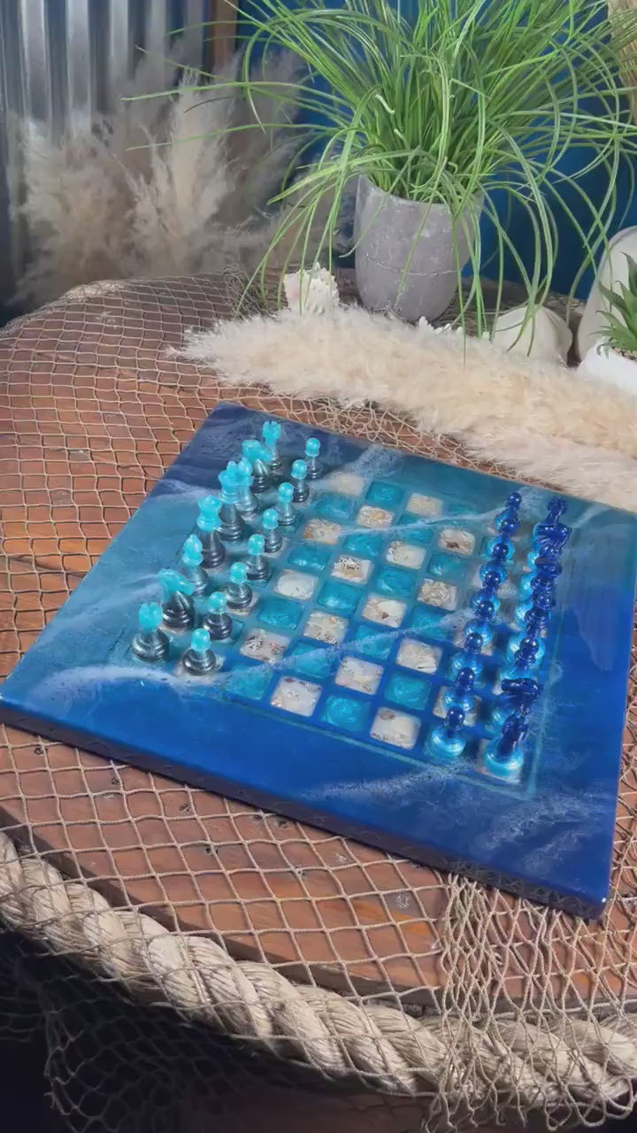 Ocean Sea Shells Chess Set