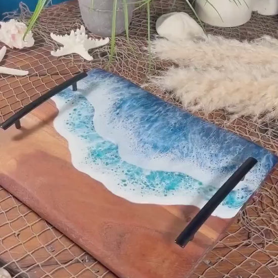 Ocean Waves charcuterie board, serving tray