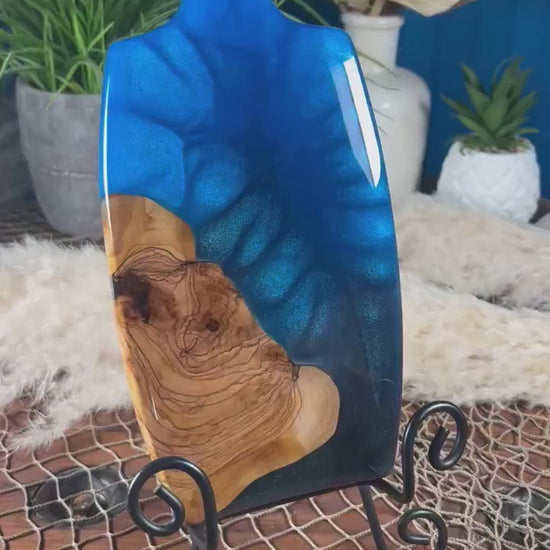 Blue Mini Charcuterie Board, Serving Board, Cheese Board