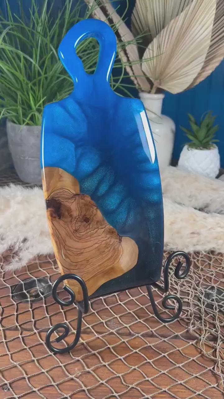 Blue Mini Charcuterie Board, Serving Board, Cheese Board