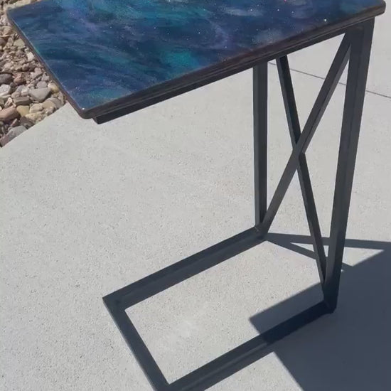 Glalaxy Holographic Colorshifting Accent Table, Side Table, End Table, C Table