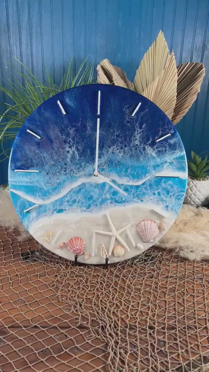 Sea Scape Ocean Waves Clock